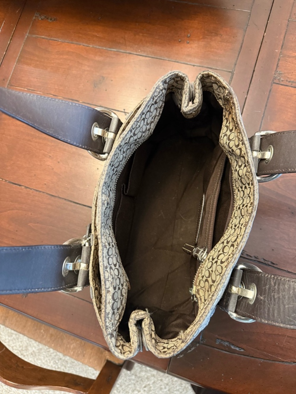 Coach Y2k monogram SoHo canvas/leather tote bag. - Picture 6 of 16